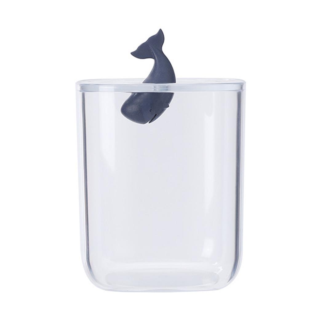 Bathroom Containers Multifunction Transparent Cotton Swabs Storage Canister with Lid for Home White