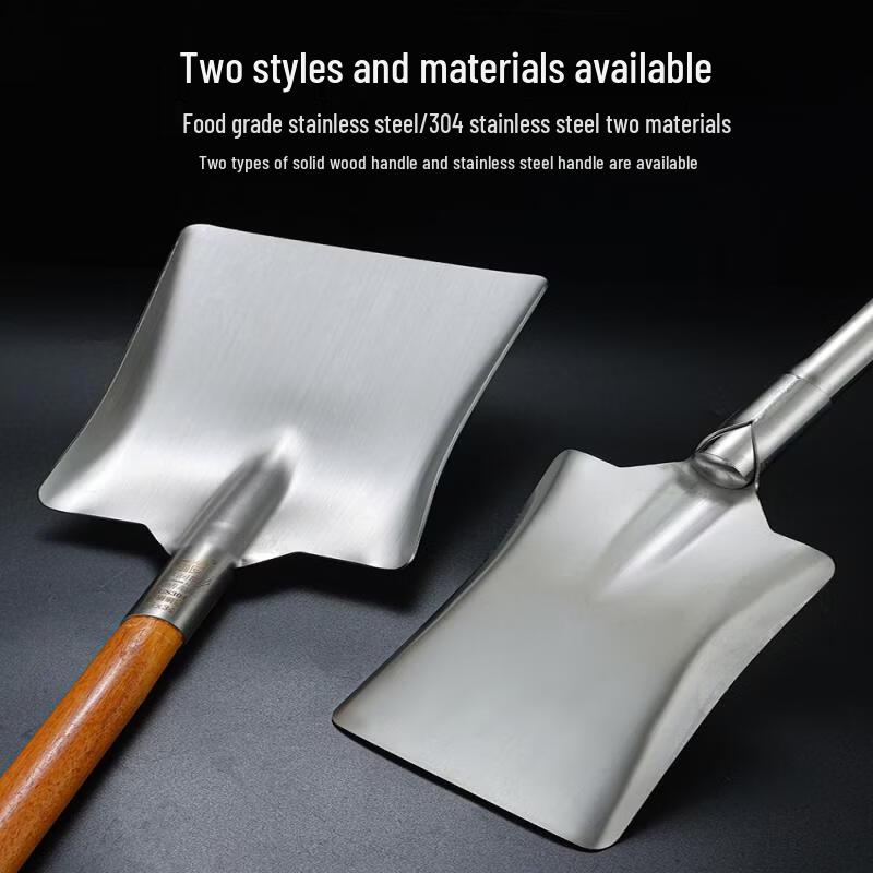 Chuan Ye Extra Large Stainless Steel Wok Spatula with Wooden Handle