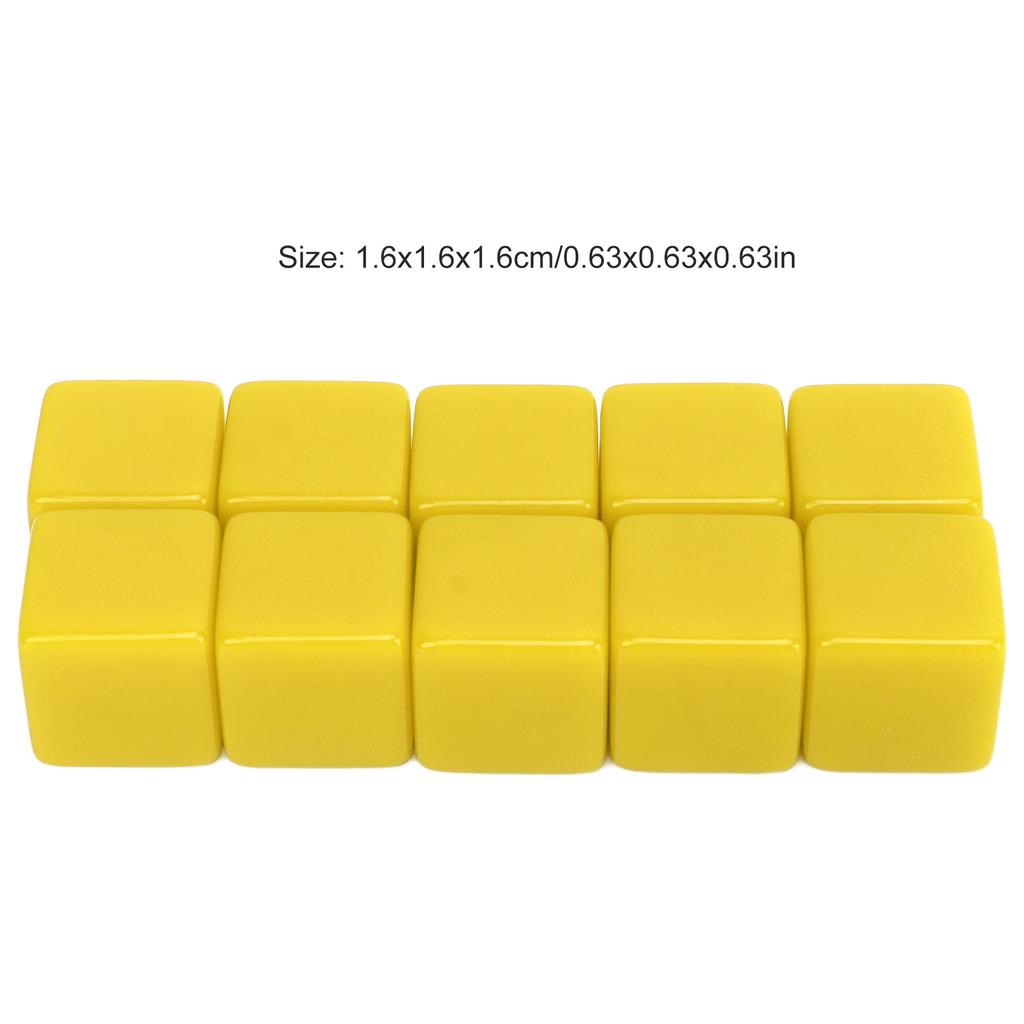 30 Pcs 16mm Dice Set Six Sided Blank Dice Write On Game for Math Teaching Education