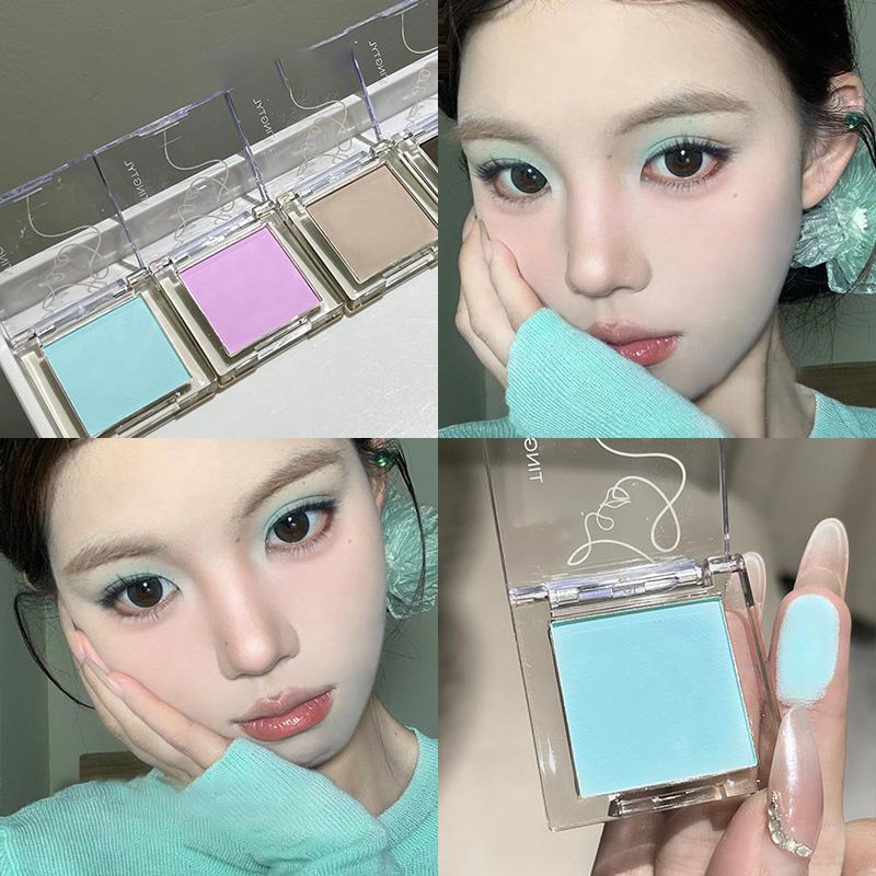 Monochrome Eyeshdaow Palette Matte Glitter Green Blue Eyeshadow Pigments Waterproof Mashed Potato Matte Purple Eye Shadow Makeup
