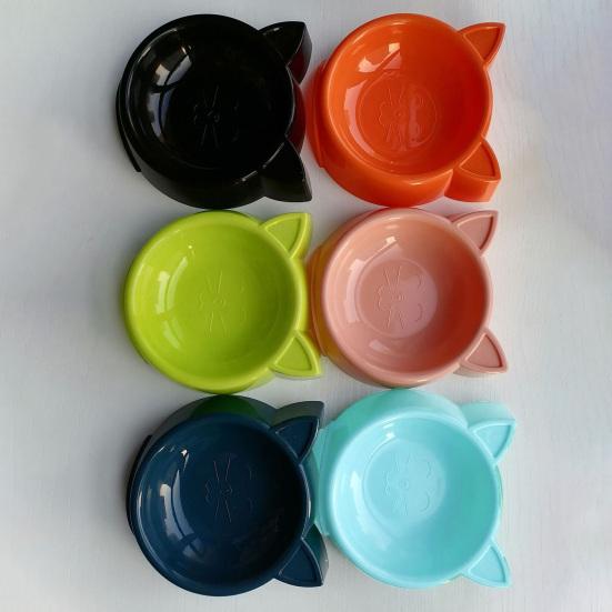 Yousheng Pet Food Bowl Cat Face Shape Large Capacity Feeding Dish Cat Bowl Pet Water Drinking Feeder for Small Dogs