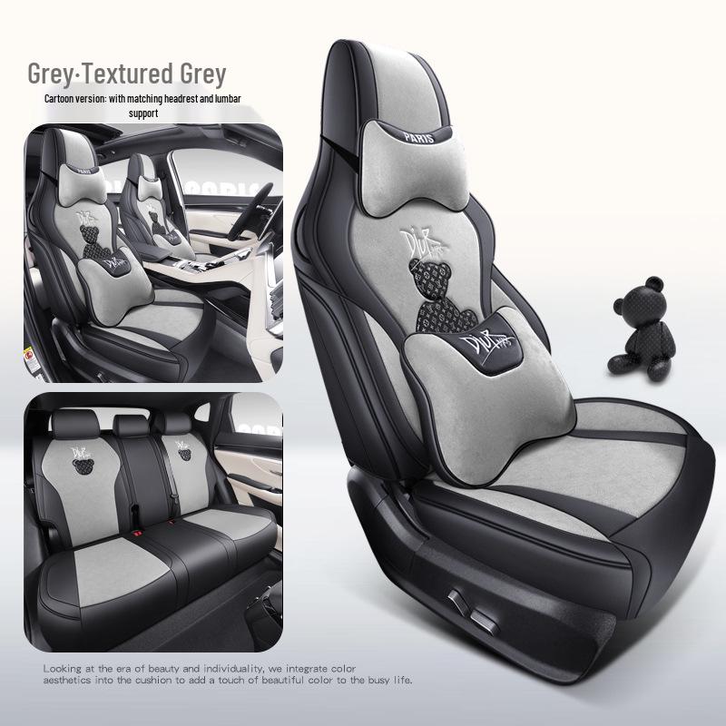 BYD Song PLUS Little Bear 4-Season Car Seat Cushion - Tech Cloth, Full Coverage for 5 Seats