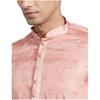 Manyavar Embroidered Design Knee Long Full Sleeves Kurta and Churidar Set For Men - (Pink, Large)