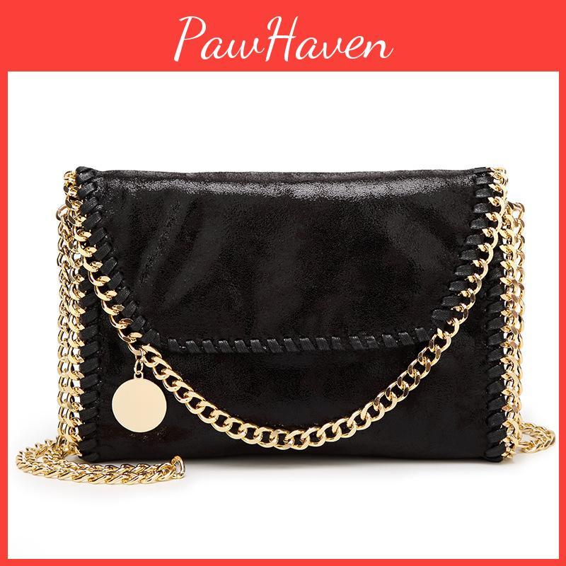Elegant Fashion Women Message Zipper Portable Chains Soft Shoulder Handbags Totes