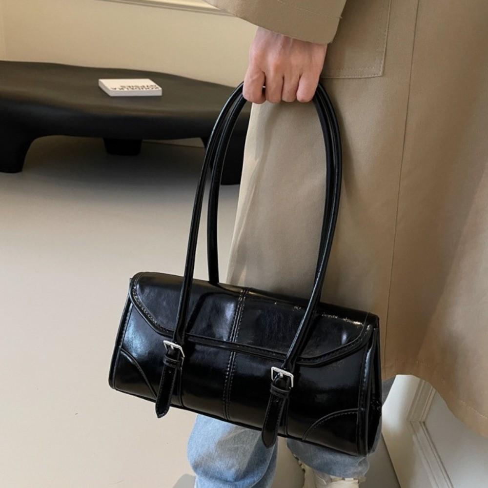 Messenger Bag Retro PU Shoulder Bag Large Capacity Retro Handbag Versatile PU Underarm Bag  Office