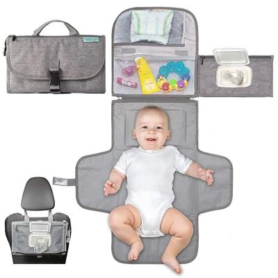 Cambiador de Pañales Portátil Cambiador de Bebé Portátil con Bolsillos Impermeable Kit de Estación de Cambio de Pañales de Viaje Regalos para Bebés