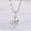 Necklace Women'S Collarbone Chain Silver Jewelry Four Leaf Clover Jewelry Pendant For Girlfriend And Wife Birthday Gift