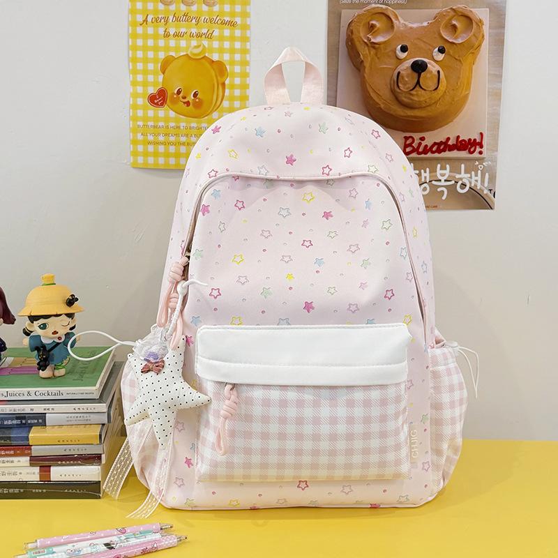 Schoolbag Japanese Korean version ins girl backpack stars cute backpack Japanese small fresh student junior high school schoolbag girl