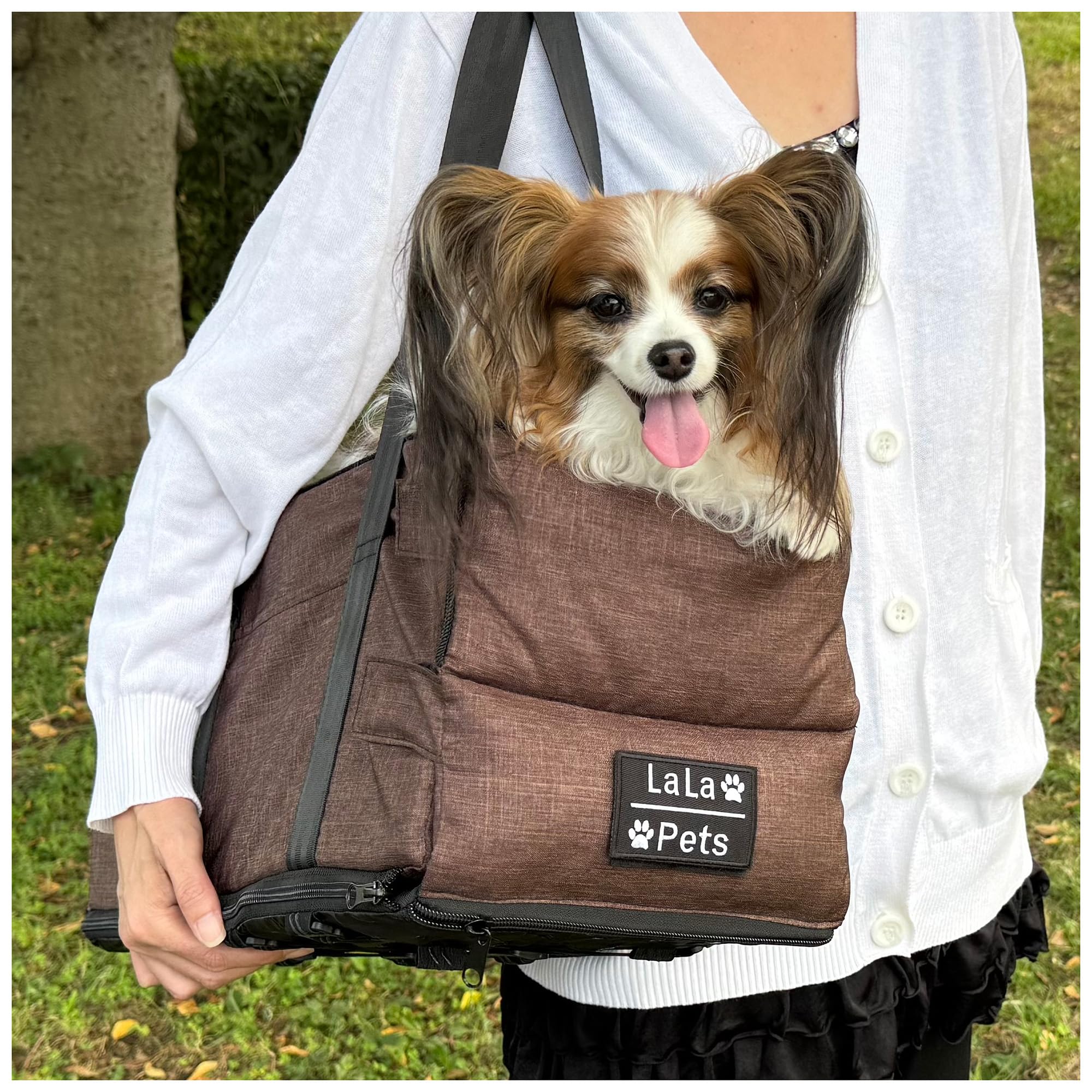 

in Inunokimochi Drive Box Drive Bed with Bottom Board for Small Dogs Pet Carrier with [Featured magazine] [Veterinarian supervised] [LaLa-Pets] (Brown