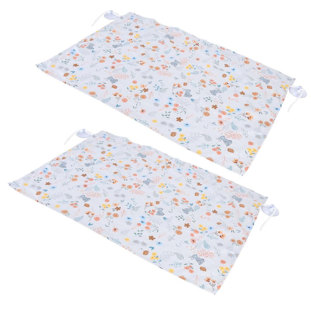 2PCS Simple Style Sunshade Curtain Adjustable Car Side Window Curtain Cute Car Curtain with Suction CupType 2