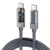 Intelligent Auto Power Off 100W USB C to USB C Charging Cable Clear Views Aluminum PVC Construction