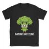 Italiaanse Brainrot Personages Bambino Broccolino Puur Katoen T-shirt Ronde Hals Mode T-shirt Grote Maten Kleding met Logo op Maat