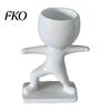 Mini Green Plant Pot Fun Workout Figure Planter, Modern Resin Treadmill Runner Pot, Dumbbell Black And White Planter Body Builder Holder,