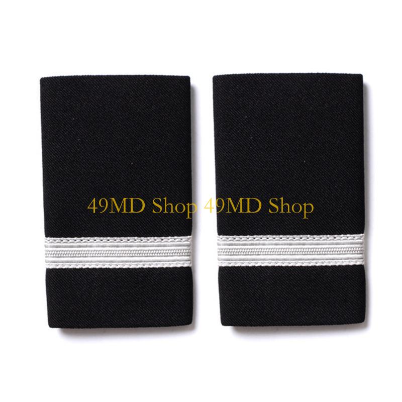 49MD 1pair Hand Embroidery Badge Shoulder Pad Epaulettes Brooch Militaries Epaulet for One for stick