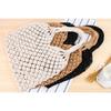 1 Pcs Wind Cotton Handmade Woven Bag Beach Bag One Shoulder Portable Leisure Hollowed Out Tourism And Vacation Fishing Net Bag