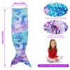 Meerjungfrauenflossen-Decke Weich Warm Plüsch-Fleece Schlafsack Kuscheldecke Buntes Fischschuppen-Design Meerjungfrauen-Decke für Kinder