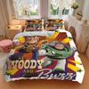 3pcs Woody and Buzz Quilt Set Soft and Comfortable Bedroom, Guest Room and Dorm Decor Bedding Set F096