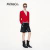 MO&Co. Merino Wool Faux Two-Piece Cardigan