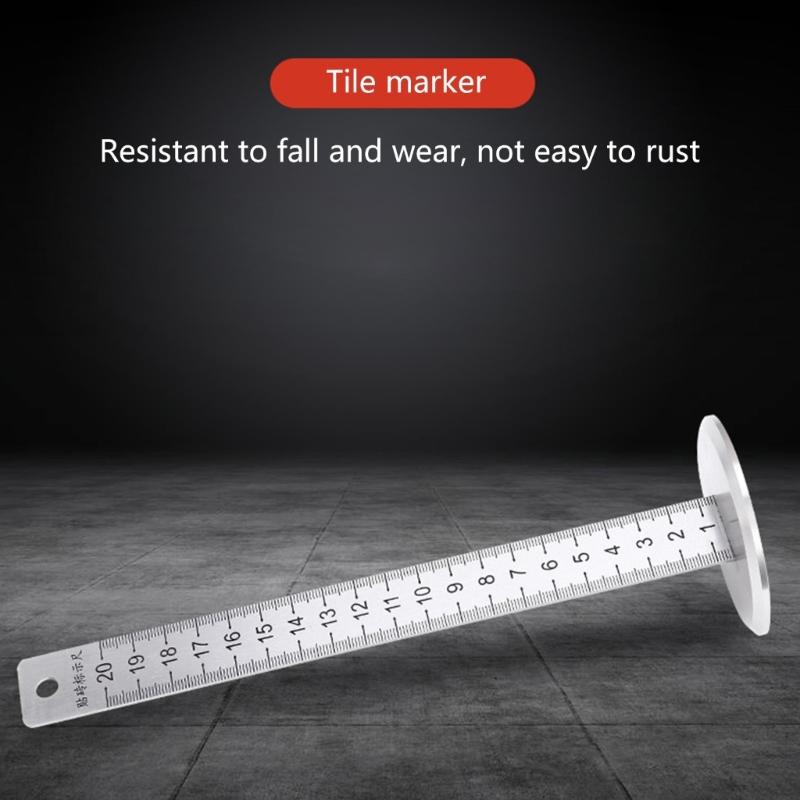 Positionierung Horizontale Wasserwaage Keramikfliesen Verlegen Bodenfliesen Werkzeug Metallartefakt Nivellierung Positionierung Wasserwaage