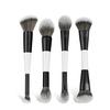 4-in-1 Double-Ended Makeup Brushes: Foundation, Powder, Blush, Highlighter, Contour Brush Set
