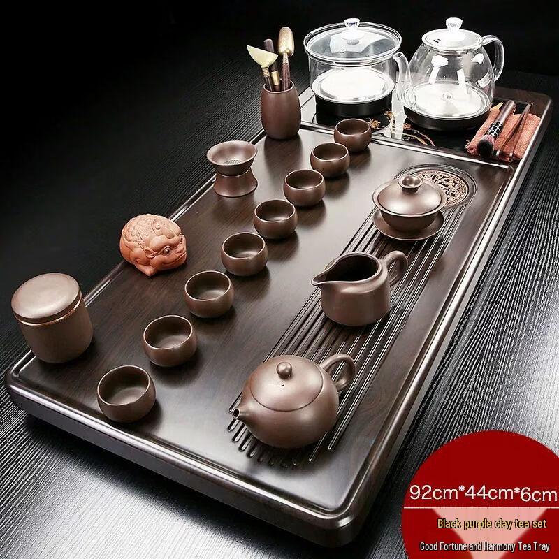 Automatic Solid Wood Kung Fu Tea Tray Set