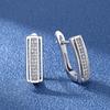 925 Sterling Silver Earrings For Women Round Zircon Earrings Sparkling Party Wedding Jewelry Gift Accessories