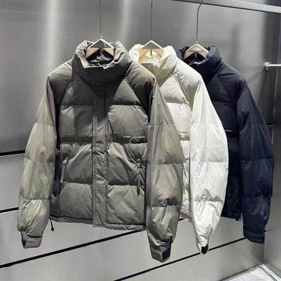 Foreign Trade Surplus American High Street Style White Duck Down Jacket for Men, Winter Warm Coat with a High-End Feel, Stand Collar Outerwear