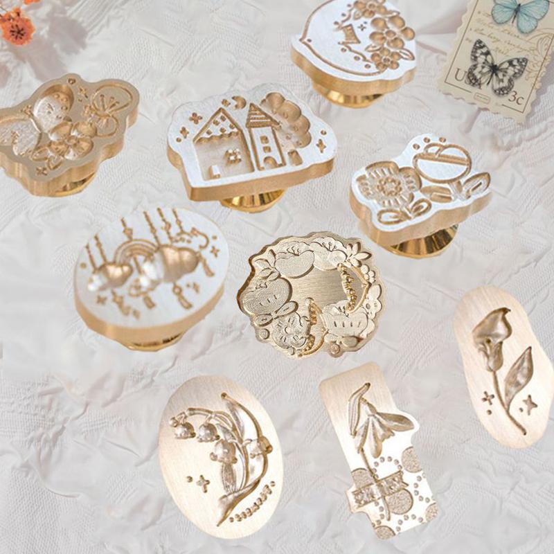 1PC Suzuki Butterfly Cloud House Pattern Seal Head For Scrapbook Sealing Letters Junk Journal