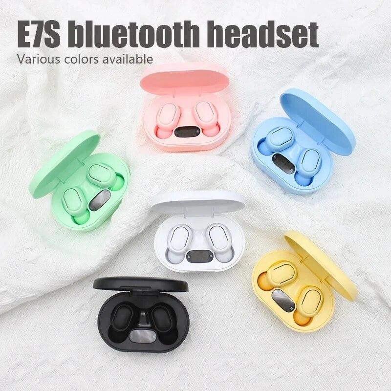 TWS E7S Fone 5.3 Bluetooth Earphones Wireless Headphones Noise Cancelling Earbuds with Mic Wireless Bluetooth Headset for Xiaomi