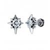 Unisex Stainless Steel Vintage Gothic Punk Cubic Zircon Stud Earrings for Men Women Hypoallergenic Surgical Steel Jewelry Gifts