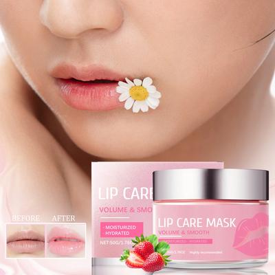 Lip Mask, Lip Collagen, Night Lip Sleeping Mask, Exfoliating Lip Wrinkles Soothing Moisturizer,50g
