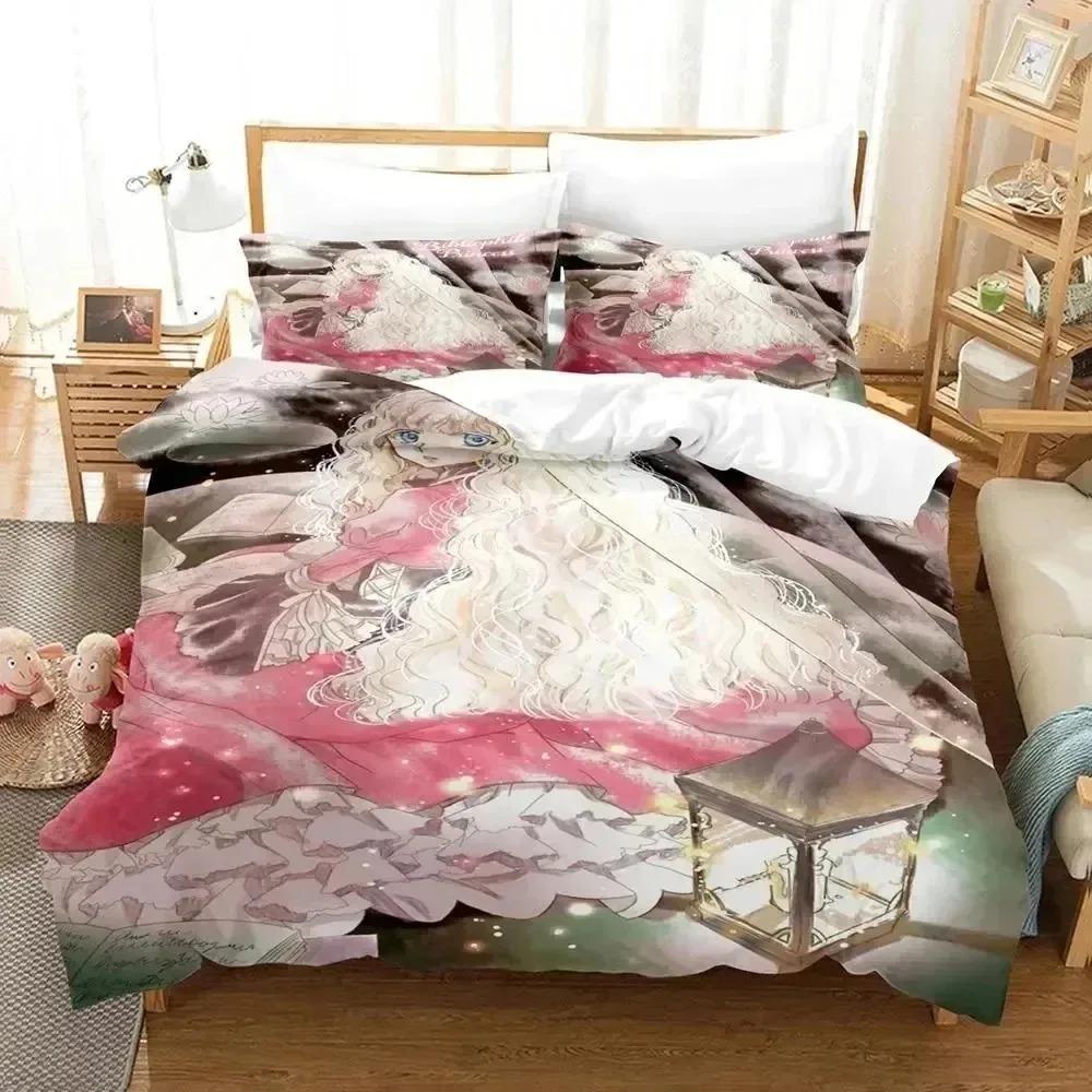 Comforter Anime Bibliophile Princess Bedding Set 3D Printed Suitable For Bedroom Kids Home Textile