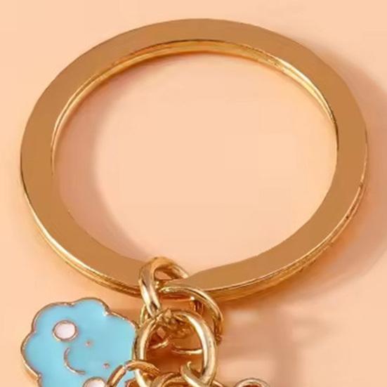 Keychain Hot Air Balloon Charm Compact Size Lightweight Zinc Alloy Key Chain Christmas Valentine Birthday Anniversary Accessories