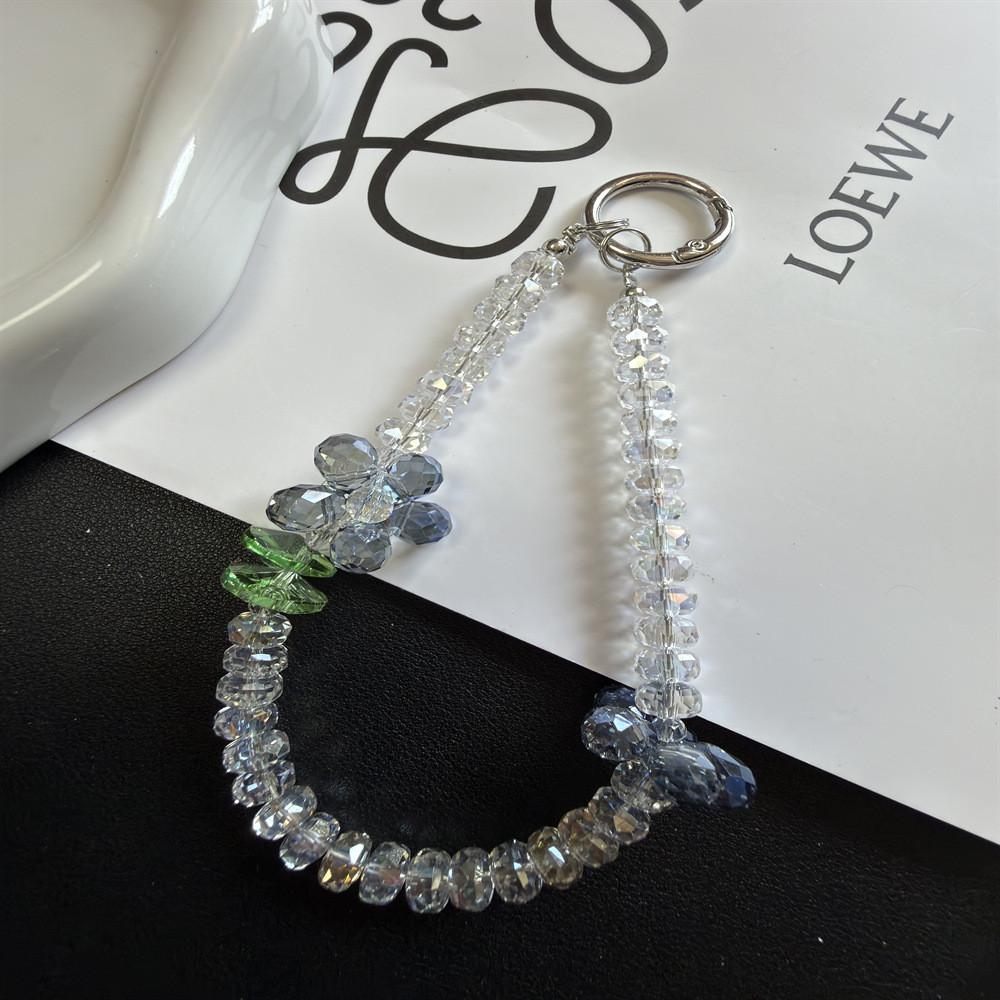 Summer Floral Phone Lanyard With Crystal Wheel For Women And Girls