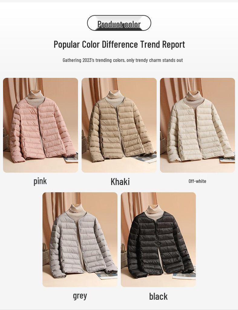 2025 Damen Herbst/Winter Leichte Daunen Baumwolljacke - Kurz, Warm, Koreanische Slim-Fit Mode