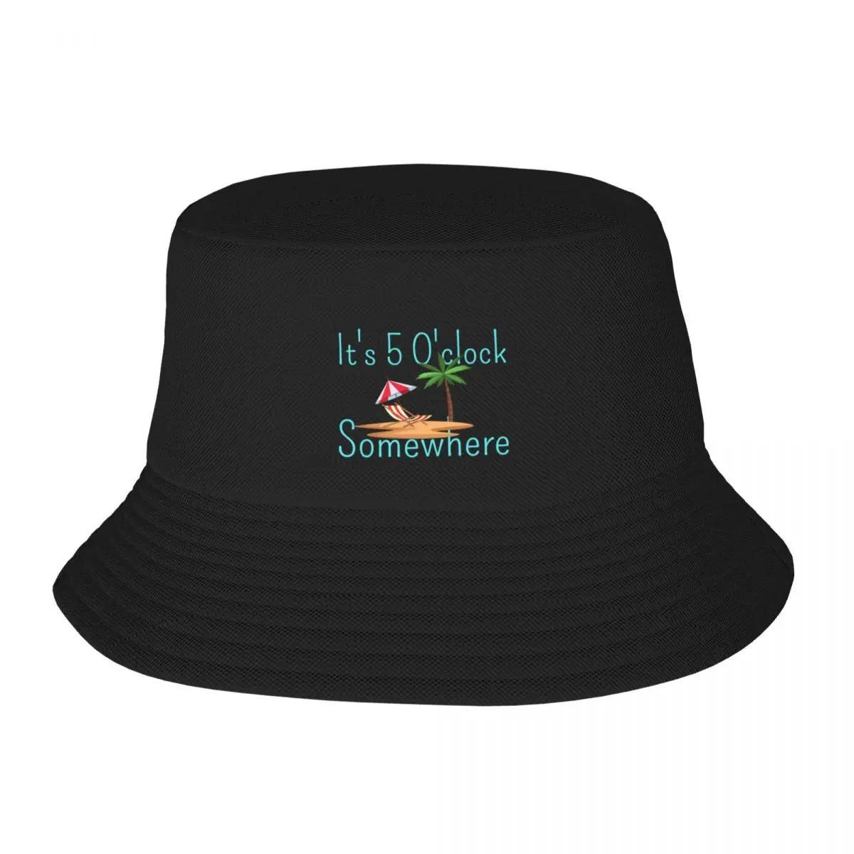 New Its Oclock Somewhere Bucket Hat Cap Man F Mens Luxury Womens
