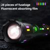 LED Laser Tactical Flashlight 2000 Lumen Zoom Camping Torch Colorful Fluorescent Strip Outdoor Emergency Portable LED Flashlight