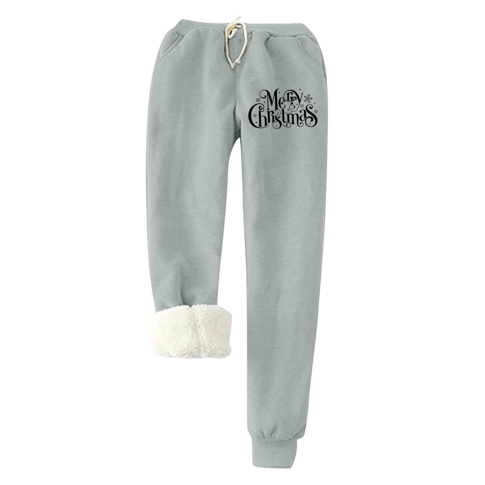 

Женская мода с рождественским принтом, высокопрочные эластичные мягкие леггинсы на животе XL светло-серый