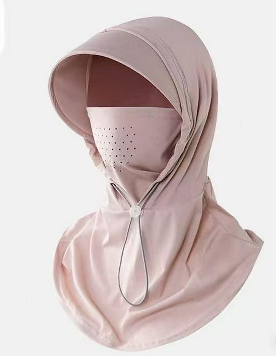 Women's Ice Silk Full Face Mask: UV Protection, Breathable, Ideal for Summer Driving and Cycling