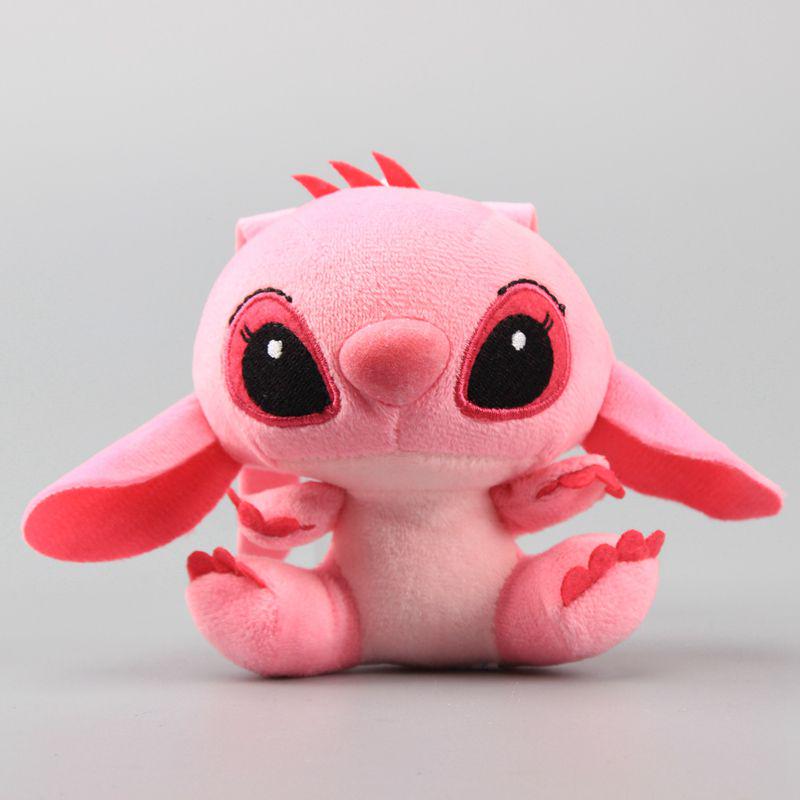 Kinds 2 Lilo And Stitch Plush Toy Hanging Key Chain Hanger Doll Pendant Mini