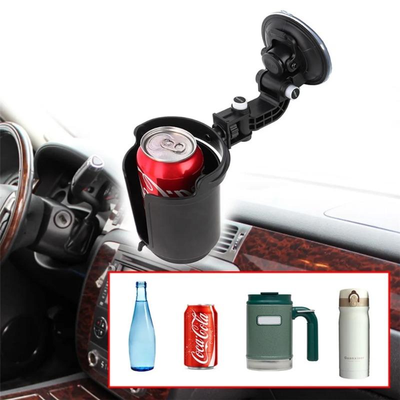 Auto Cup Holder for Cars Recessed Folding Drink Sturdy Black Vehicle Adjustable