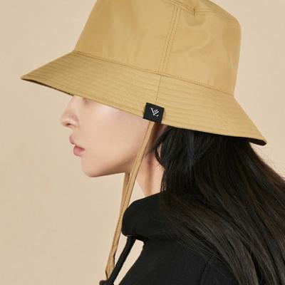 Waterproof String Bucket Hat Beige