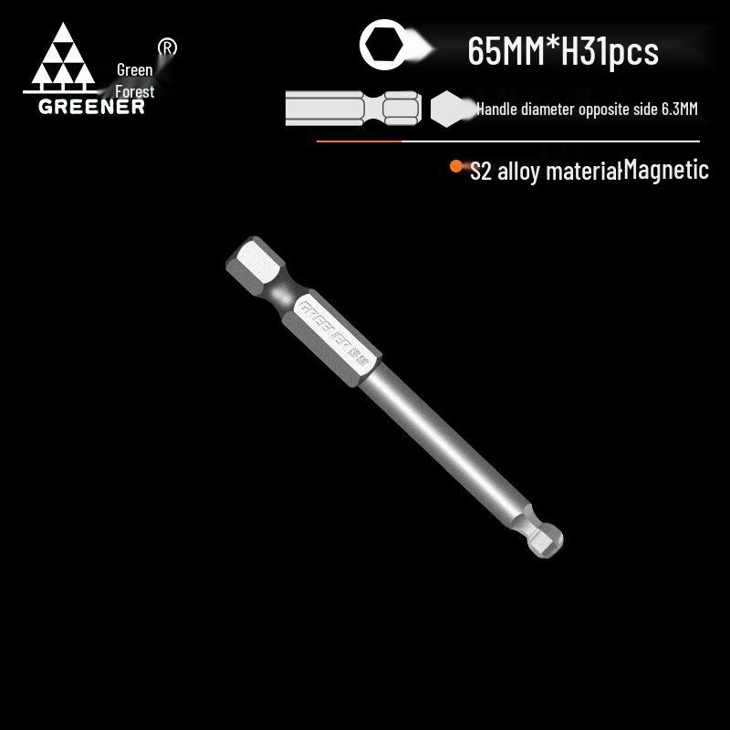 Green Forest High-Hardness Ball Head Magnetic Hex Screwdriver for Electric & Hand Drills