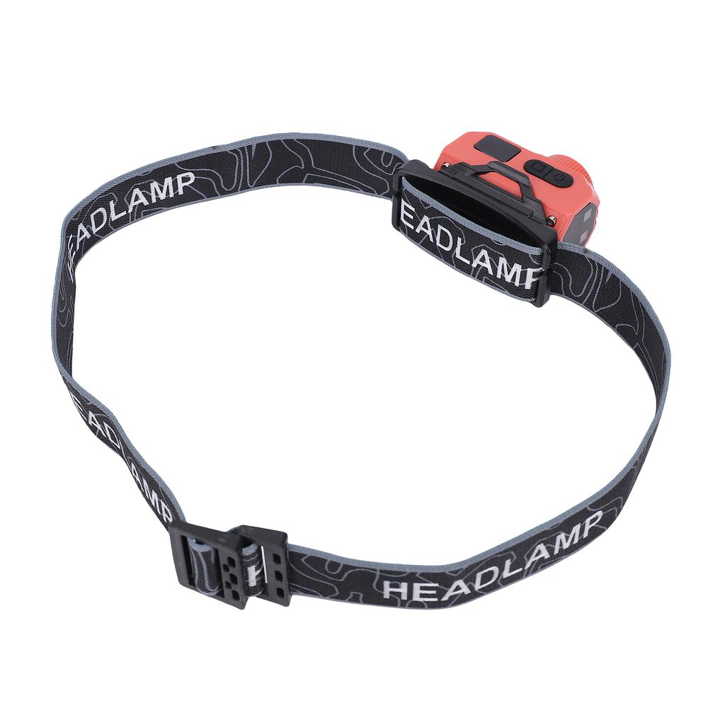 Headlamp Rechargeable LED Motion Sensor Running Digital Display Screen Rainproof for Outdoor Camping Fishing Headband