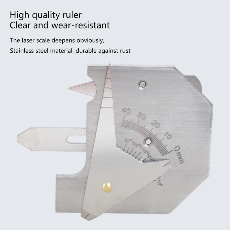 Tragbare Messlehre Schweißraupenhöhe Schweißnaht für Spaltlehre Schweißinspektionslineal Messbereich 0-40mm Genauigkeit 0,5mm