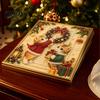 Christmas Faux Pearl Art Kit Xmas Cat Painting Kit, Festive DIY Winter Home Decor Cute Kitty 3D Bead Craft for Adults Teens, Holiday Wall Sparkling
