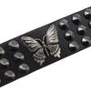 Creative Butterfly Rivet Leather Wristband Bracelet - European American Punk Retro Style