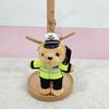 Cute Polices Bear Keychain Charm Unique Polices Bear Key Chain Soft Plush Keyrings Bag Decoration for Everyday Use