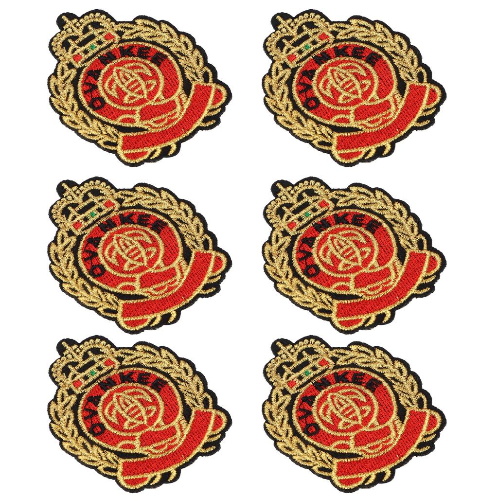 6 stuks Patches Modieuze Badge Stijl Stof Sticker DIY Accessoires voor Hoeden Rugzakken