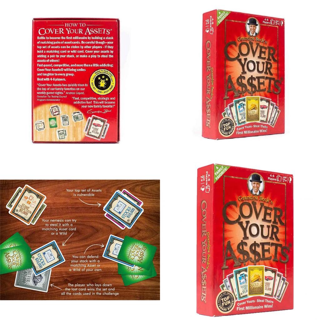 Grandpa Becks Cover Your Assets Family Card Game With Strategy For Home Play And Kids